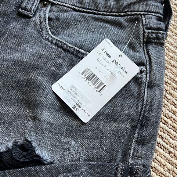 FREE PEOPLE denim black shorts 27 - Picture 6 of 12